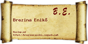 Brezina Enikő névjegykártya